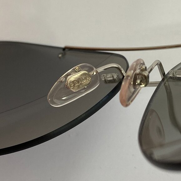 Prada Linea Rossa SPS50P Aviator Sunglasses Silver - Picture 6 of 10